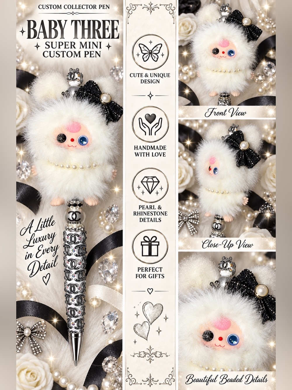Handmade super mini Baby three custom pen